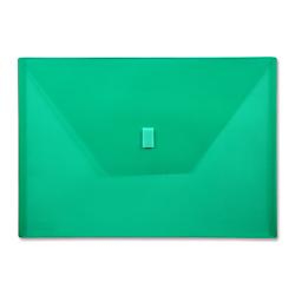 Φάκελος με κουμπί Α5 Typotrust διάφανο πράσινο