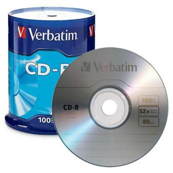 CD-R Verbatim 52x 700MB cake box 100 τεμ.