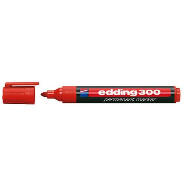 Μαρκαδόρος ανεξίτηλος Edding 300 1,5-3mm κόκκινος
