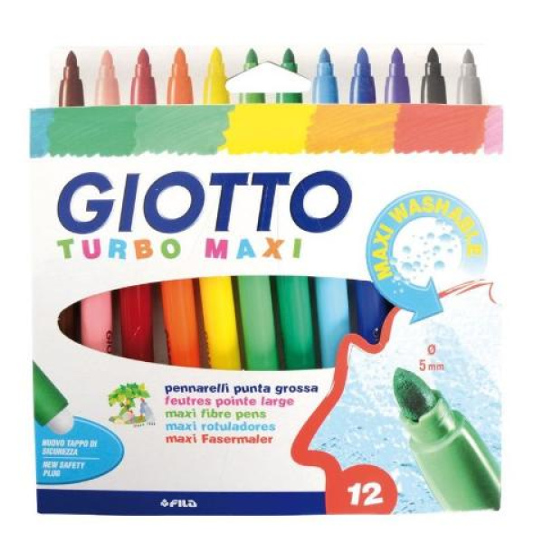 Μαρκαδ. ζωγραφικής Giotto Turbo Maxi 12 τεμ.