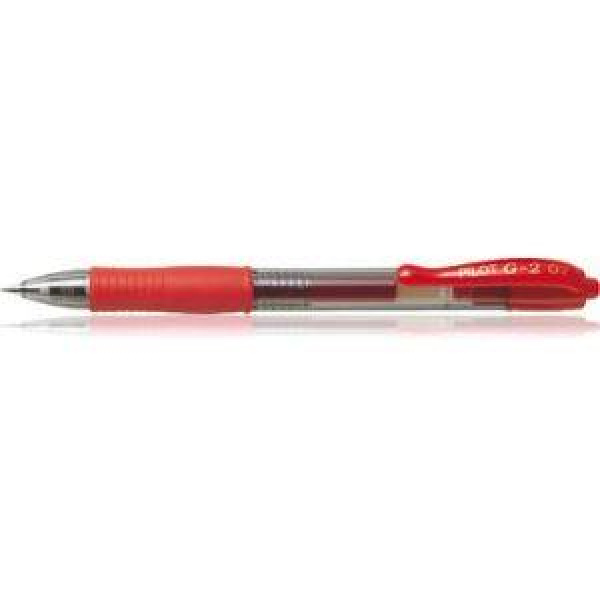 Στυλό Pilot G2 0.7mm gel με κλικ grip κόκκινο