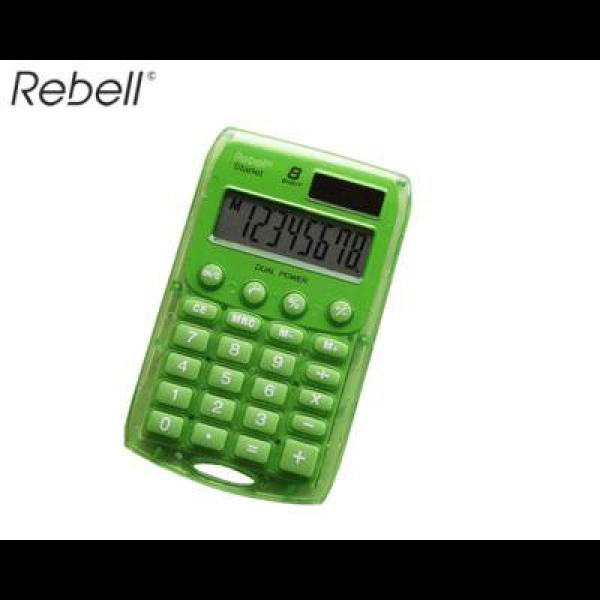 Αριθμομηχανή Rebell Starlet-SG 8 ψηφίων πράσινη
