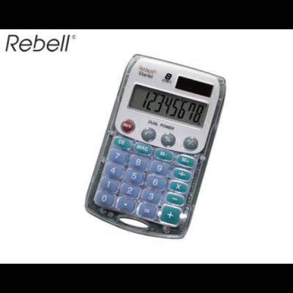 Αριθμομηχανή Rebell Starlet-SL 8 ψηφίων γαλάζια