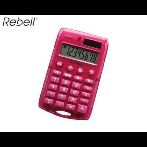 Αριθμομηχανή Rebell Starlet-SP 8 ψηφίων ροζ