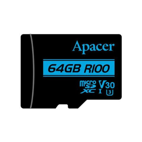 Κάρτα μνήμης Apacer V30 R100 microSDXC 64GB Class10 UHS-I U3