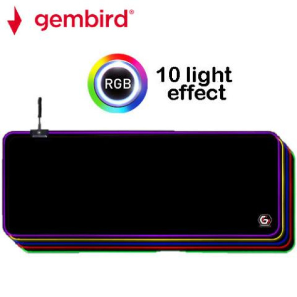Mousepad gaming Gembird with led light FX XL 300x800