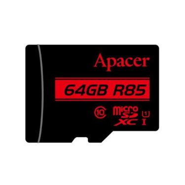Κάρτα μνήμης Apacer R85 microSDXC 64GB Class10 UHS-I U1