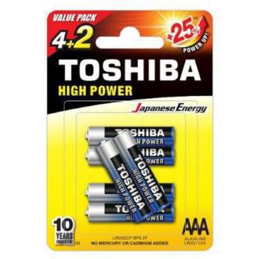 Μπαταρίες αλκαλικές Toshiba High Power LR03 AAA Valuepack 6 τεμ.