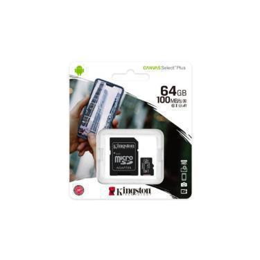 Κάρτα μνήμης Kingston micro SD Canvas Select Plus SDCS2 (SD adapter) 64GB class 10